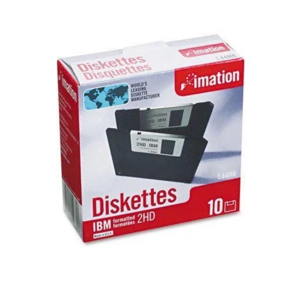 3/$55❤️new sealed IMATION 10-pack 3½" diskettes, Formatted, PC Format, 1.44MB - Picture 4 of 4